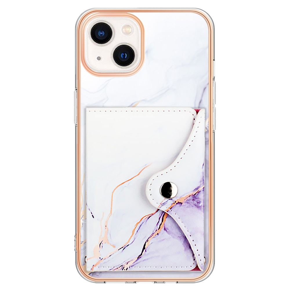 YB Leather Coating Series-9 for iPhone 14 Card Slot Case Kickstand IMD PU+TPU Phone Cover YB Leather Coating Series-9 for iPhone 14 Card Slot Case Kickstand IMD PU+TPU Phone Cover